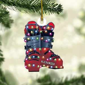 Personalized Skiing Shoes Christmas Ornaments - Gift For Skiing Lovers