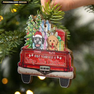 Have Yourself A Furry Little Christmas - Custom Shaped Wooden Ornament - Dog Lover, Cat Lover Gift