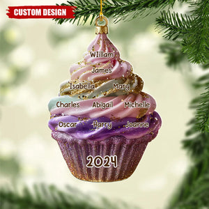 Enjoying Sweet Moments Together - Custom Family Christmas Ornament