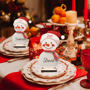 Christmas Is Where Cutest Snowman Of All - Personalized Snowman Table Decoration