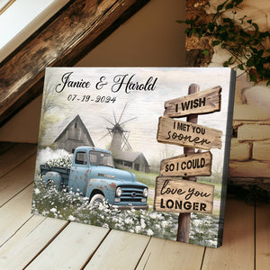 Best Couple Anniversary Gifts Personalized Farmhouse Old Truck Canvas/Poster