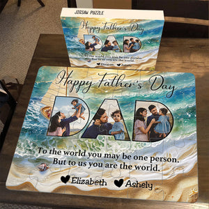 Father - To Me You Are The World - Personalized Puzzles