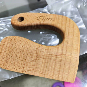 Personalized Safe Wooden Knife for Kids