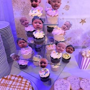 Personalized Photo Face Cutout Faces Cupcake Toppers Party Decorations