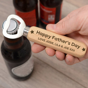 Best Dad/Grandpa Ever-Personalized Wooden Bottle Opener