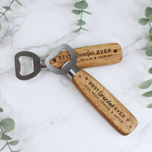 Best Dad/Grandpa Ever-Personalized Wooden Bottle Opener