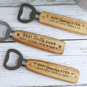 Best Dad/Grandpa Ever-Personalized Wooden Bottle Opener