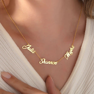 Personalized Multiple Name Necklace for Family Names