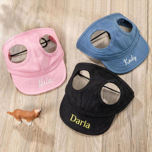 Personalized Dog Sun Hat Baseball Cap With Embroidered Name Gift for Pet Lovers