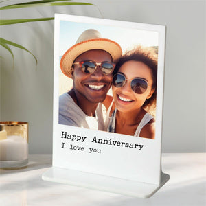 Personalized Photo Print Plaque With Custom Message