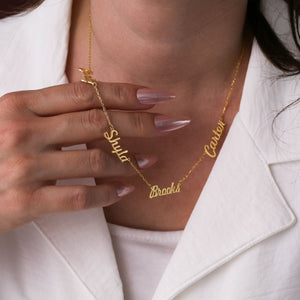 Personalized Multiple Name Necklace for Family Names