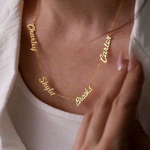 Personalized Multiple Name Necklace for Family Names