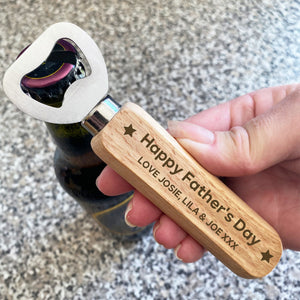 Best Dad/Grandpa Ever-Personalized Wooden Bottle Opener