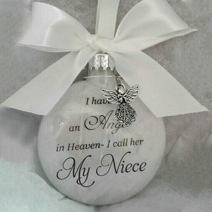 I Have An Angel In Heaven - Christmas Ornaments Feather Ball, Memorial Ornament