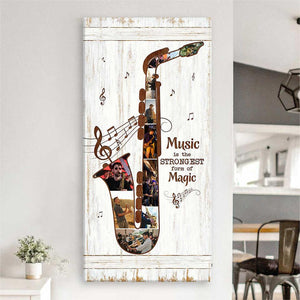 Personalized Saxophone Photo Collage Poster Gifts to Musicians