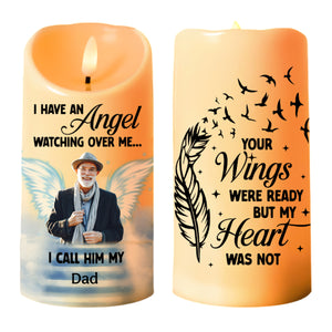 I Have An Angel Watching Over Me - Personalized Memorial Led Candle