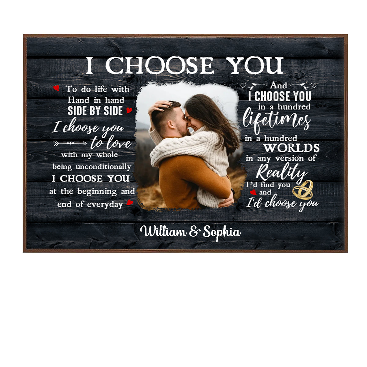 I Choose You- Personalized Couple Poster