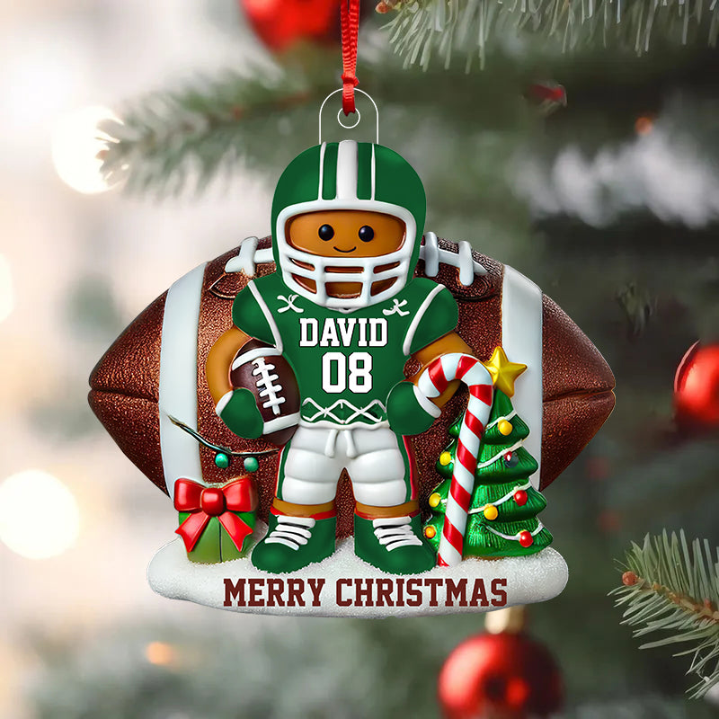 Football Bread Doll Gift For Football Player Personalized Acrylic Ornament