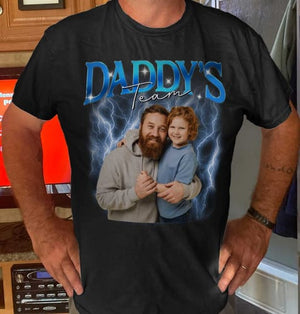 Personalized Daddy‘s Team Pure Cotton T-Shirt-Gift For Dad, Husband