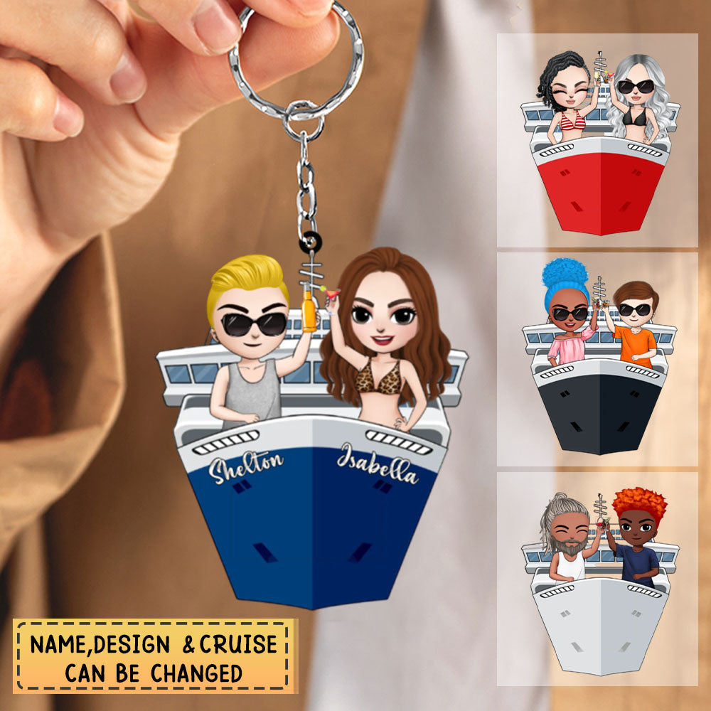 Personalized Cruising Partners Acrylic Keychain