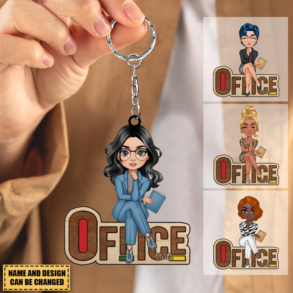 Personalized Gift For Office Staff - Welcome To My Office New Ver Acrylic Keychain