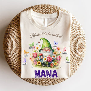 Personalized Grandma's Garden Flowers  Pure Cotton T-Shirt