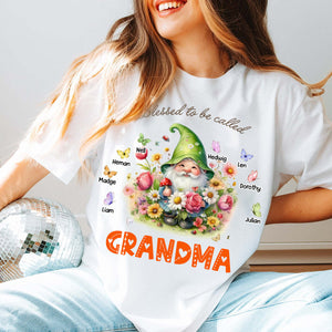 Personalized Grandma's Garden Flowers  Pure Cotton T-Shirt