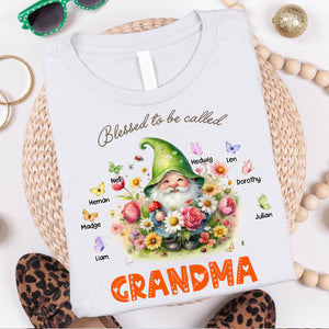 Personalized Grandma's Garden Flowers  Pure Cotton T-Shirt